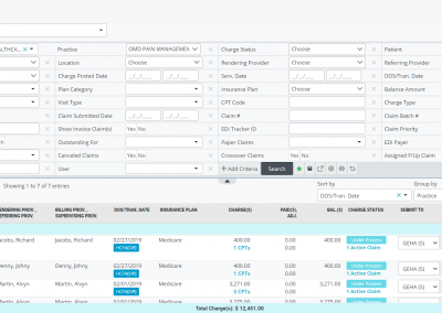 Manage Charges & Claims